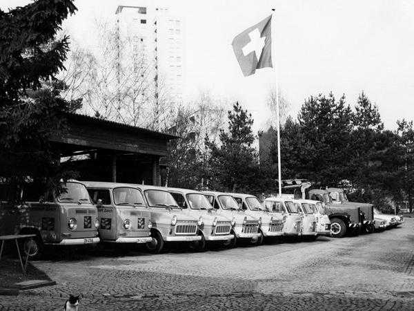 GGZ Fahrzeugflotte in den 1970er Jahren.